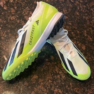 Adidas Crazyfast Lime and Black Cleats. Brand new, never worn, without tags.